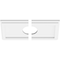 Ekena Millwork Rectangle Architectural Grade PVC Ceiling Medallion, 14"W x 7"H x 3"ID x 4 3/4"C x 1"P, Two-Piece CMP14X7RE2-03000 - alternate 4